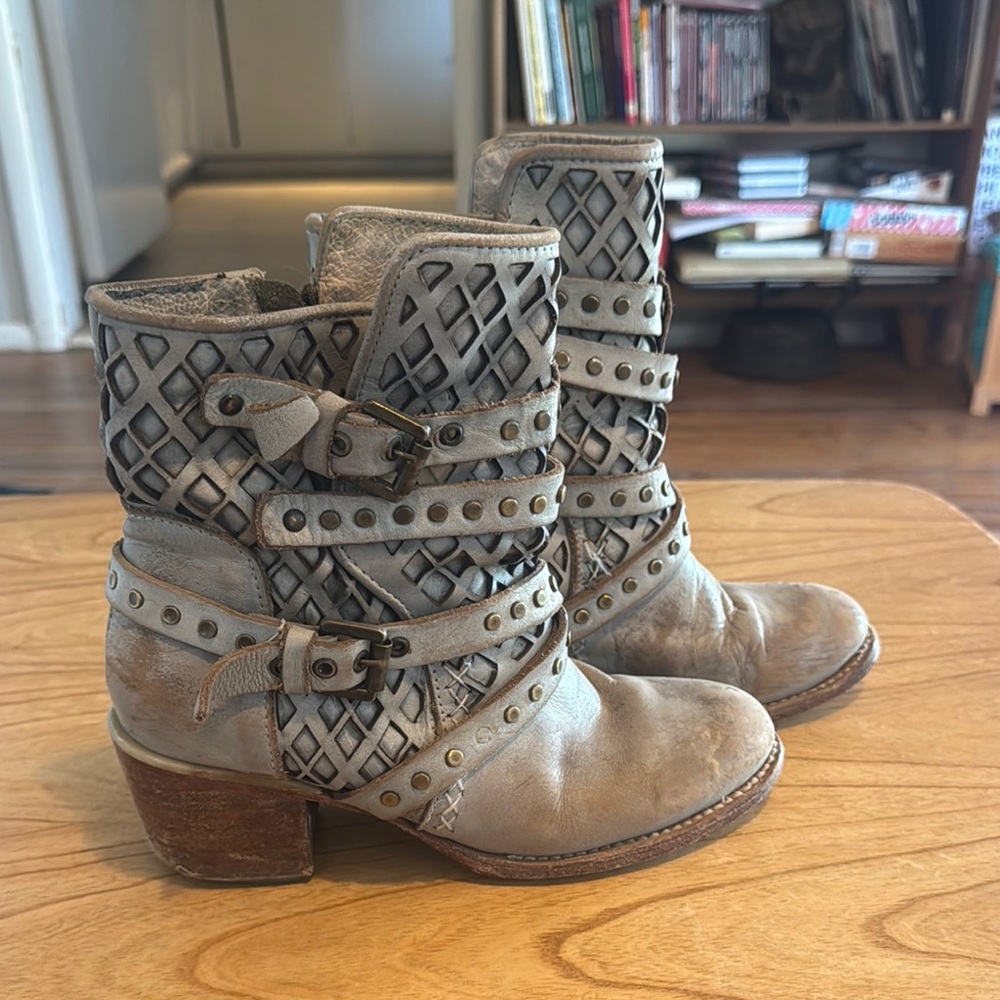 Freebird Women's Studded Leather Ankle Boots
